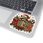 Merry Raccoon Christmas Sticker