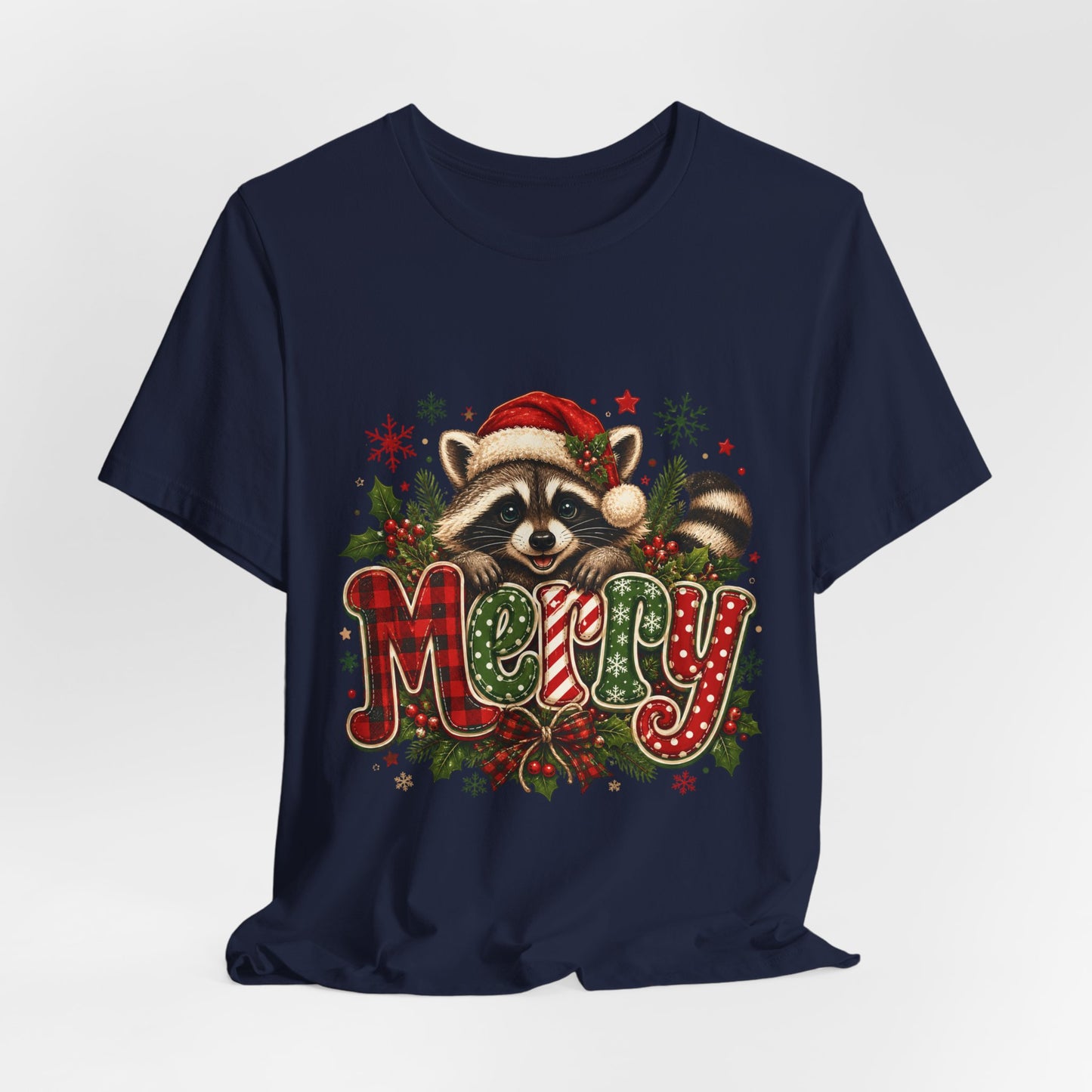 Merry Raccoon Christmas Tee