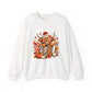 Autumn Highland Cow Pumpkin Crewneck Sweatshirt | Fall Woodland Cozy