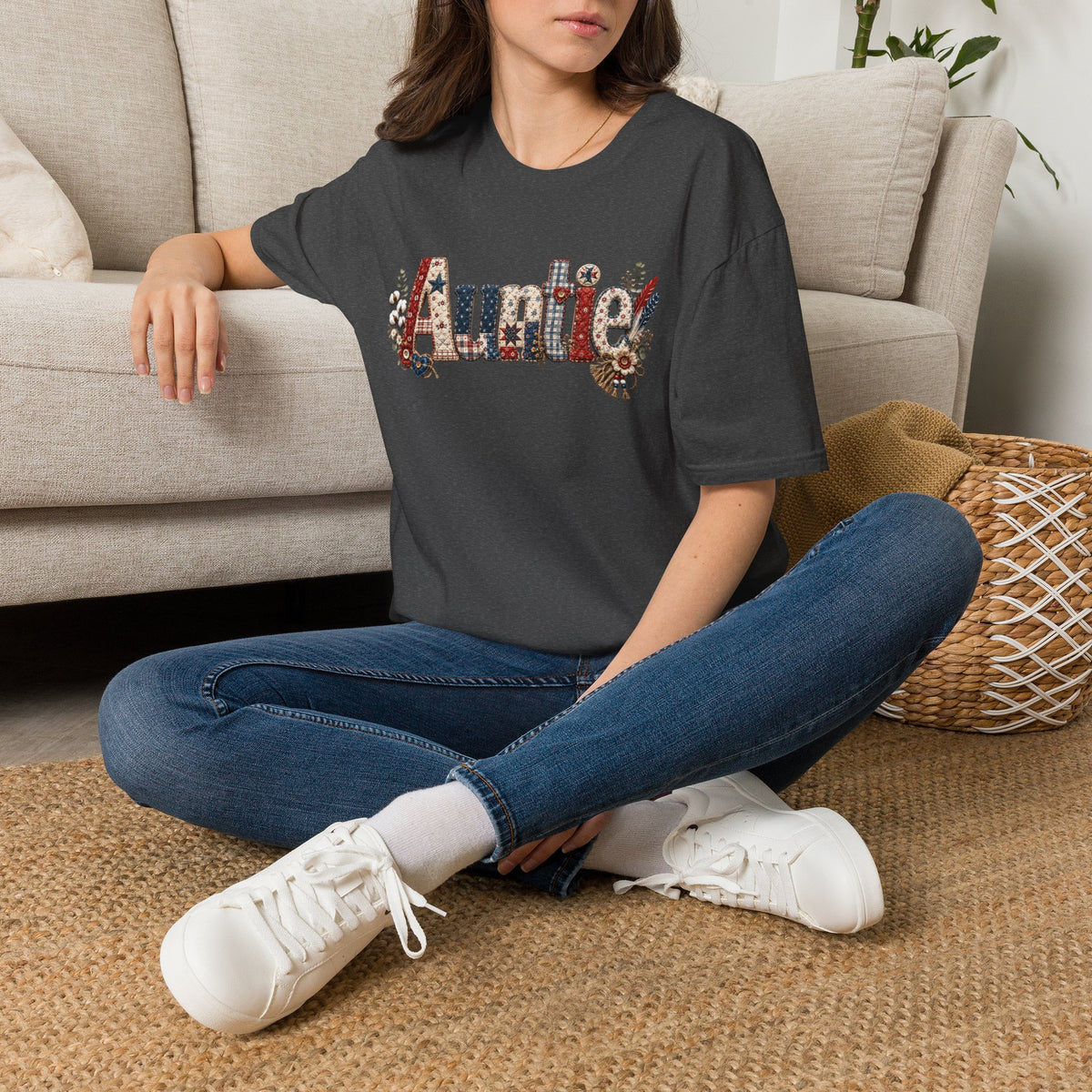 Auntie Floral Graphic T-Shirt