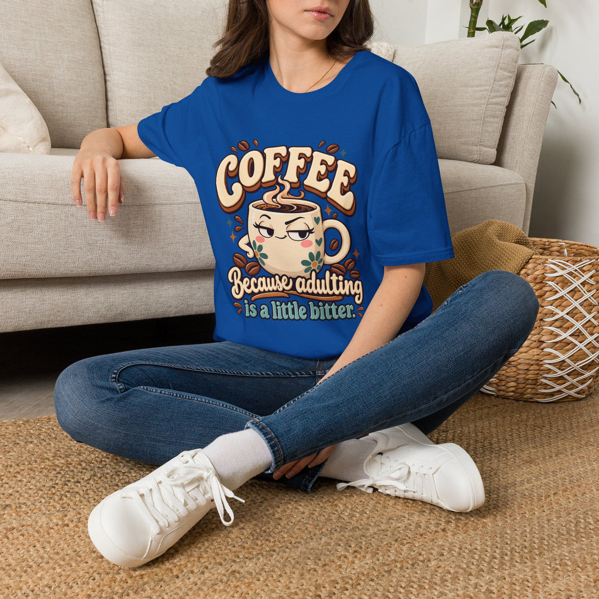 Coffee Because Adulting Is a Little Bitter Graphic T-Shirt