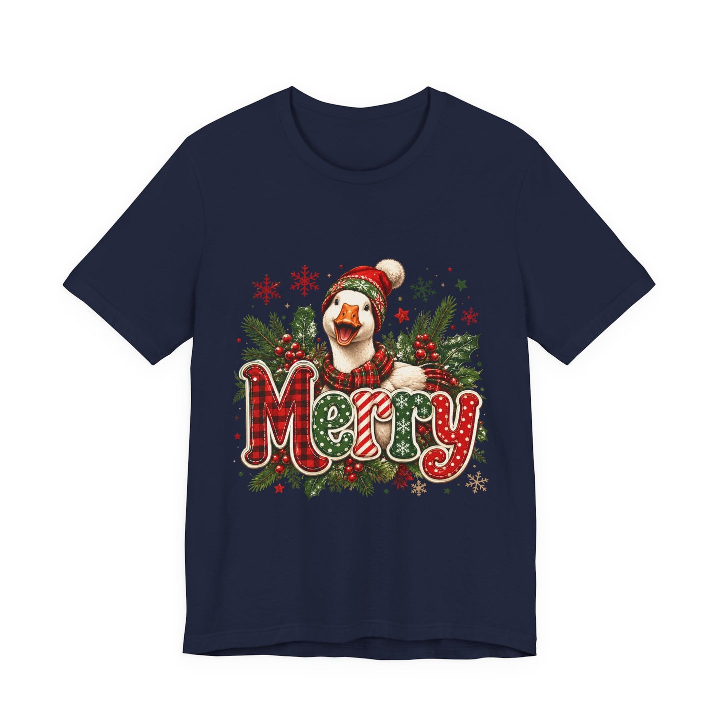 Merry Dog Christmas Tee — Festive Plaid Holiday Dog Shirt