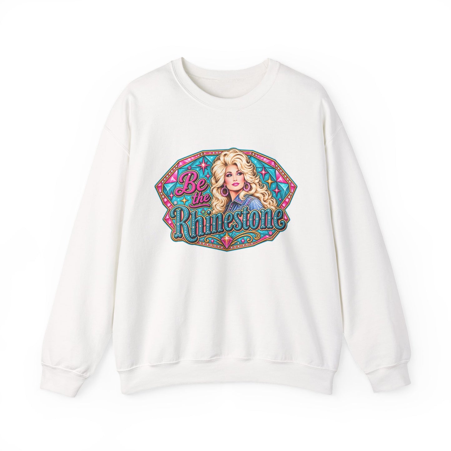 Be the Rhinestone Sweatshirt | Dolly Style Portrait, Retro Glam Graphic