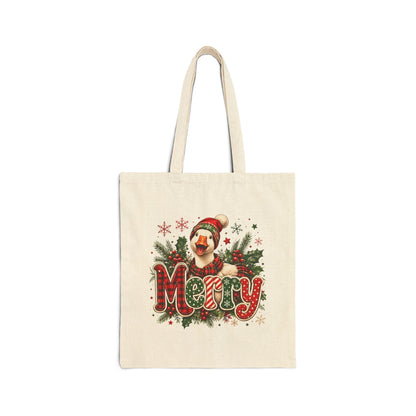 Christmas Dog 'Merry' Canvas Tote