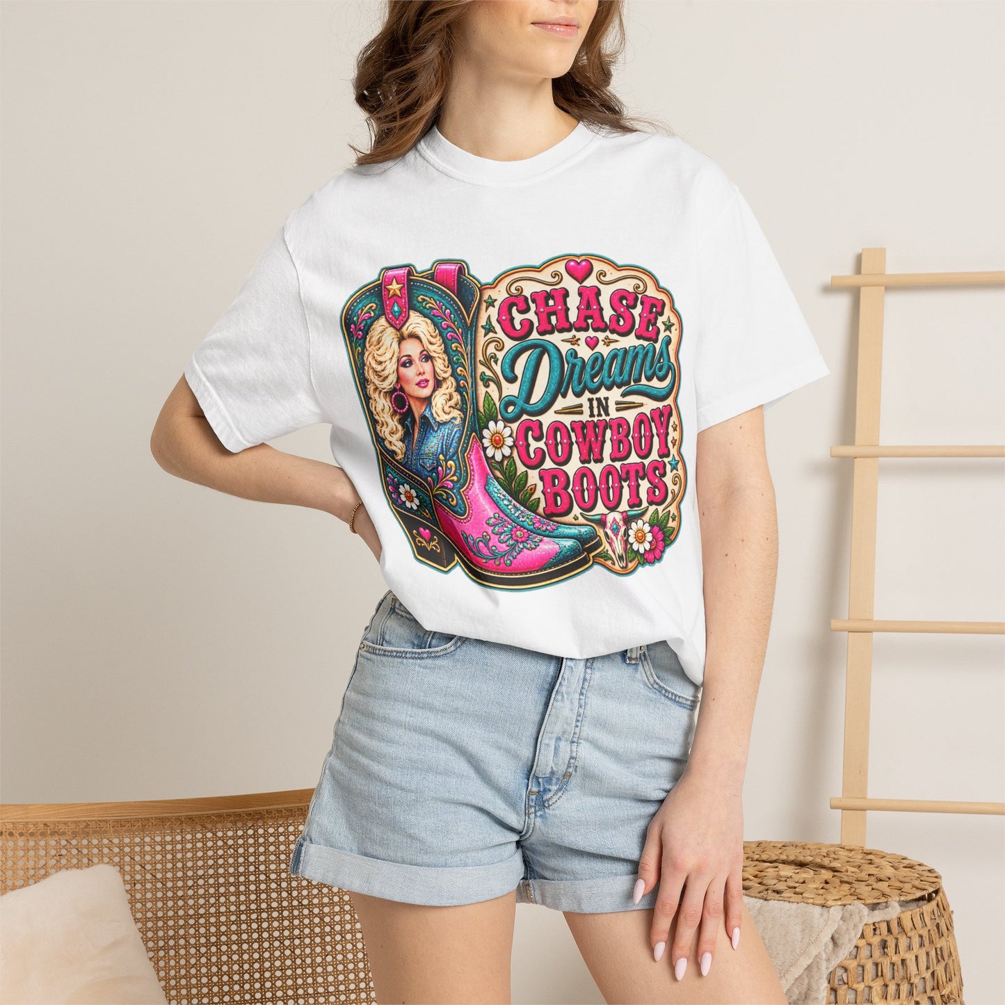 Chase Dreams in Cowboy Boots T-Shirt