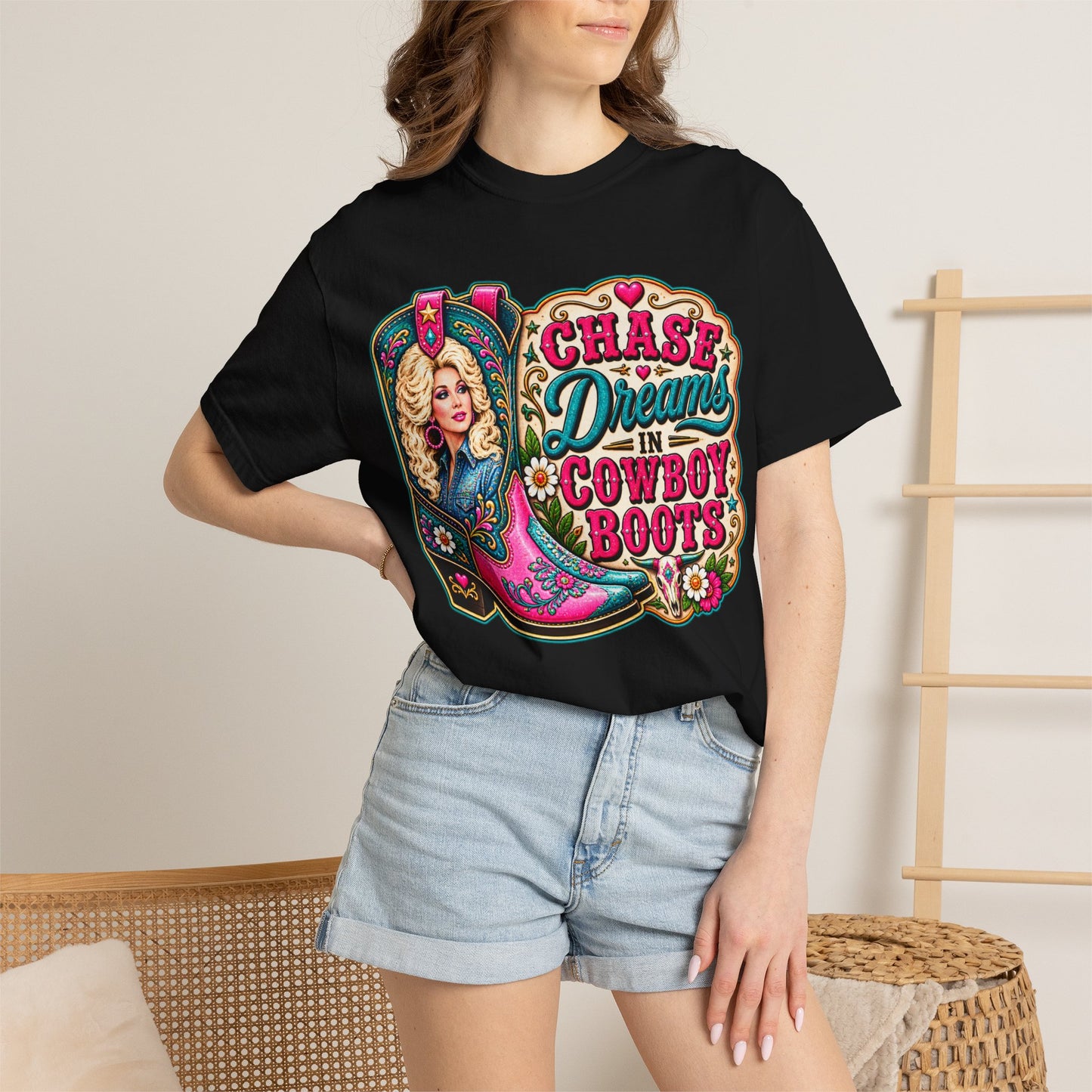 Chase Dreams in Cowboy Boots T-Shirt