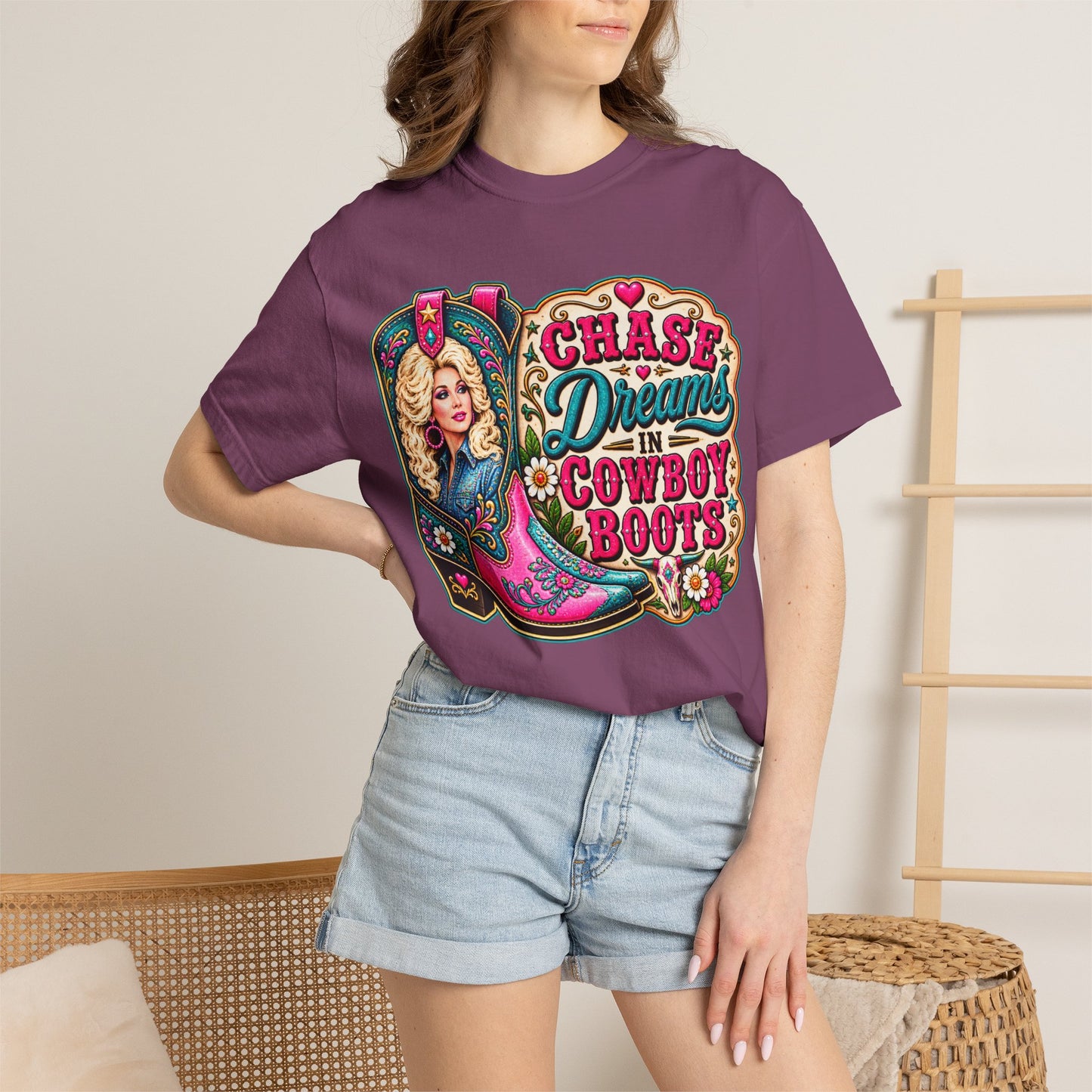 Chase Dreams in Cowboy Boots T-Shirt