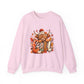 Autumn Highland Cow Pumpkin Crewneck Sweatshirt | Fall Woodland Cozy