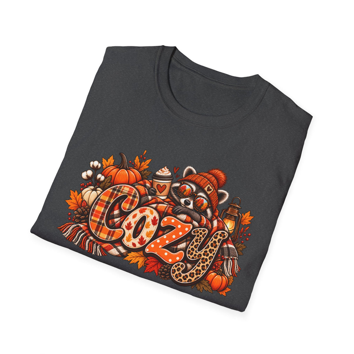 Cozy Raccoon Graphic T-Shirt