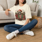 Merry Christmas Raccoon Graphic T-Shirt
