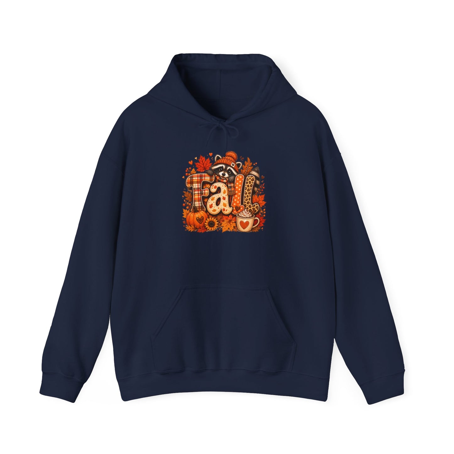 Fall Plaid Pumpkin Fall letters Hoodie | Autumn Leaves Rustic Thanksgiving