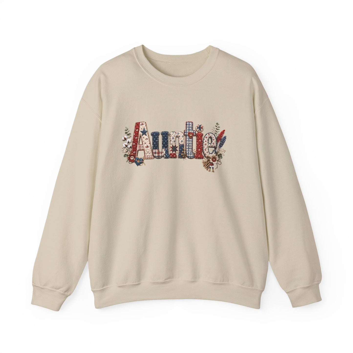 Auntie Floral Lettering Sweatshirt | Auntie Crewneck