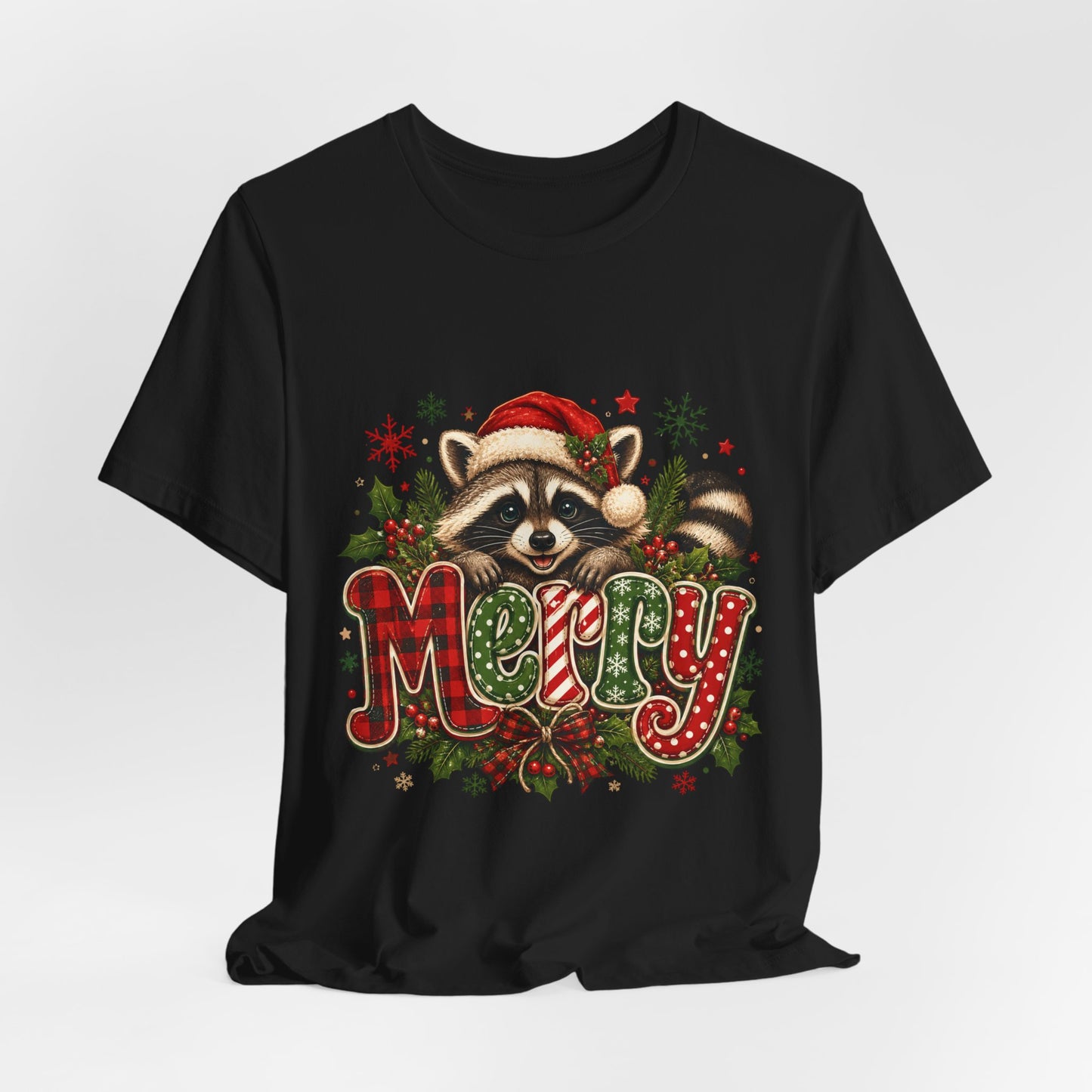 Merry Raccoon Christmas Tee