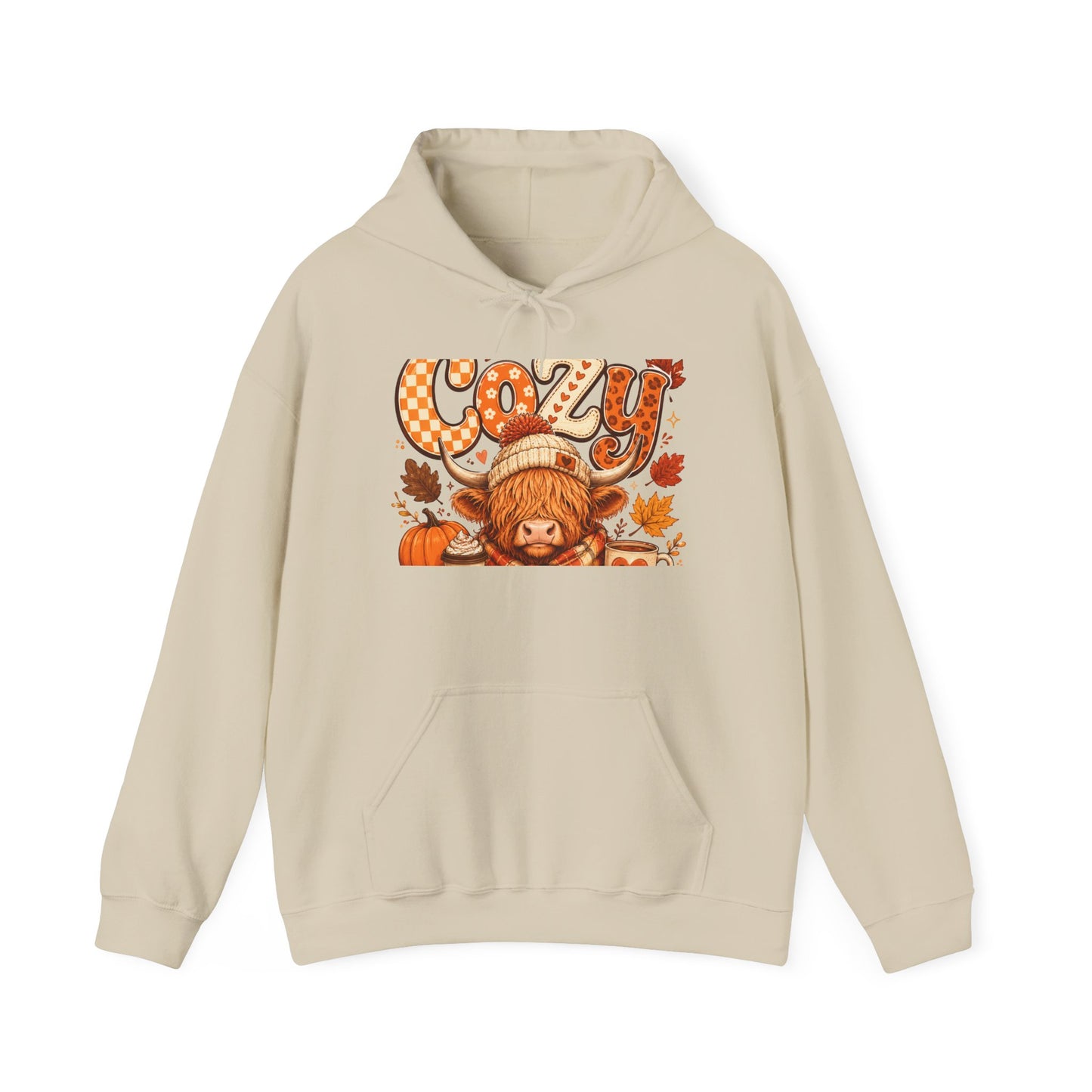 Cozy Pumpkin Bear Hoodie | Fall Autumn Leaves Sweater