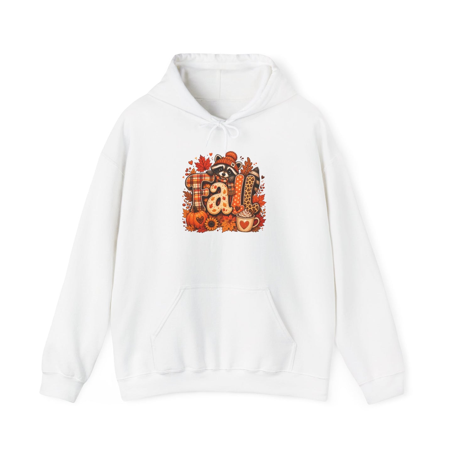 Fall Plaid Pumpkin Fall letters Hoodie | Autumn Leaves Rustic Thanksgiving