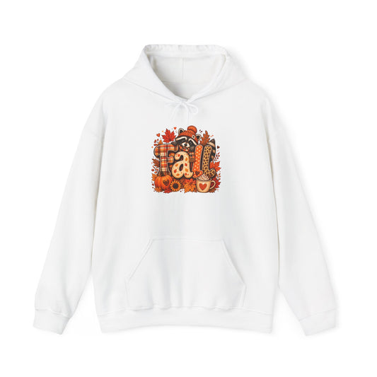 Fall Plaid Pumpkin Fall letters Hoodie | Autumn Leaves Rustic Thanksgiving