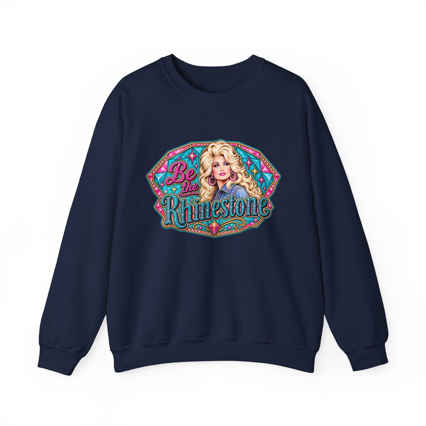 Be the Rhinestone Sweatshirt | Dolly Style Portrait, Retro Glam Graphic