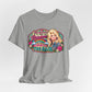 Graphic Tee — "If You Can't Find the Rainbow, Put Up With the Rain" Inspirational Dolly Design