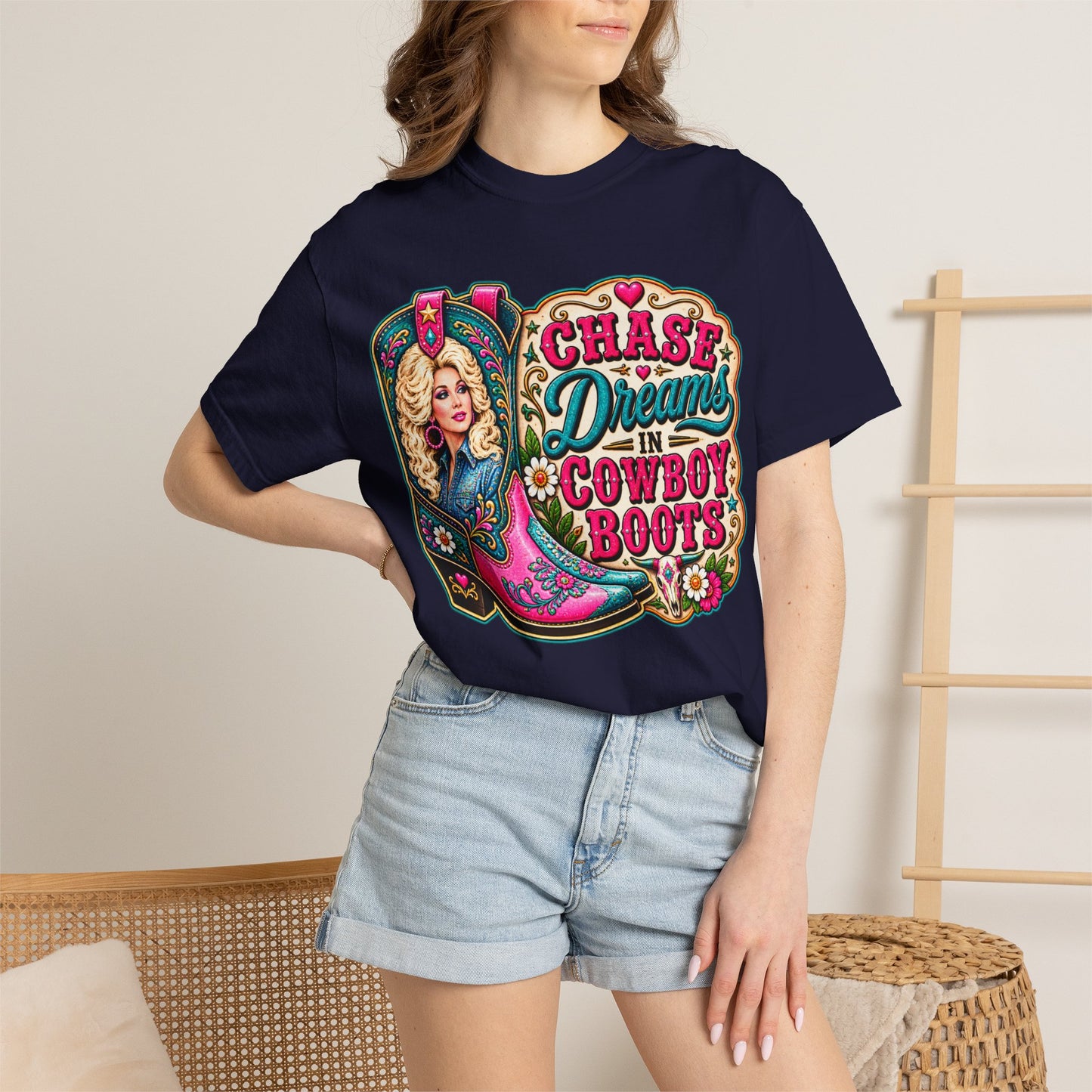 Chase Dreams in Cowboy Boots T-Shirt