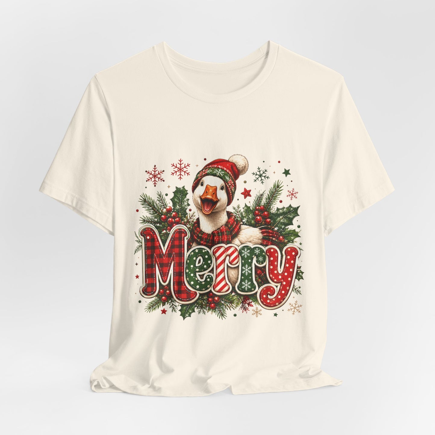 Merry Dog Christmas Tee — Festive Plaid Holiday Dog Shirt