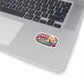 Dolly Rainbow Quote Kiss-Cut Sticker — "If You Want the Rainbow You Gotta Put Up With the Rain"