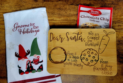 Santa cookie board gift set