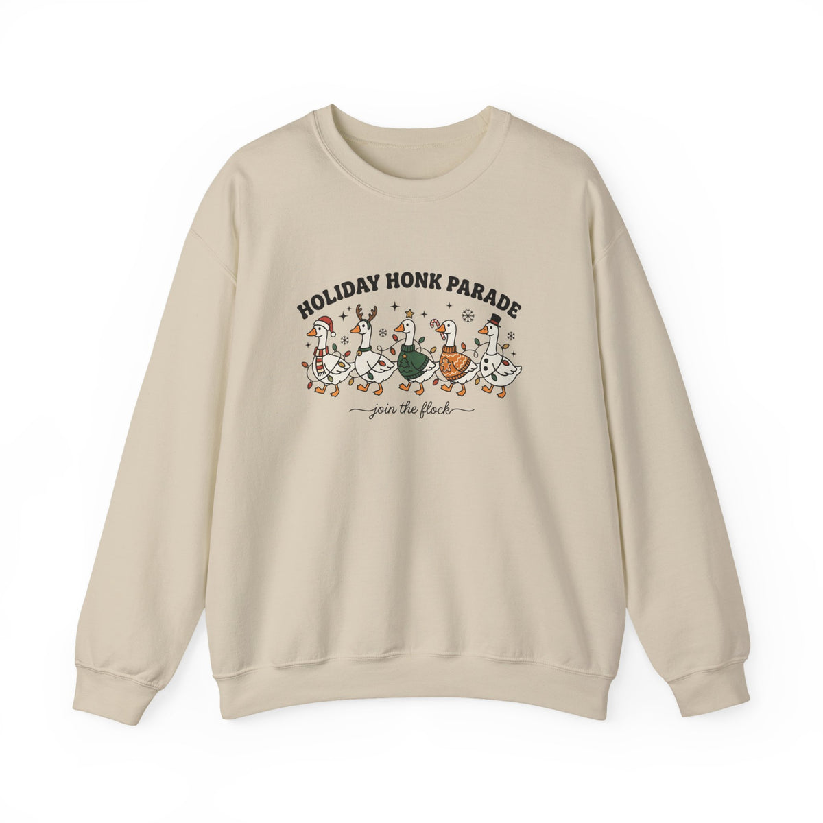 Holiday Goose Parade Sweatshirt, Festive Goose Crewneck