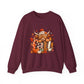 Autumn Highland Cow Pumpkin Crewneck Sweatshirt | Fall Woodland Cozy