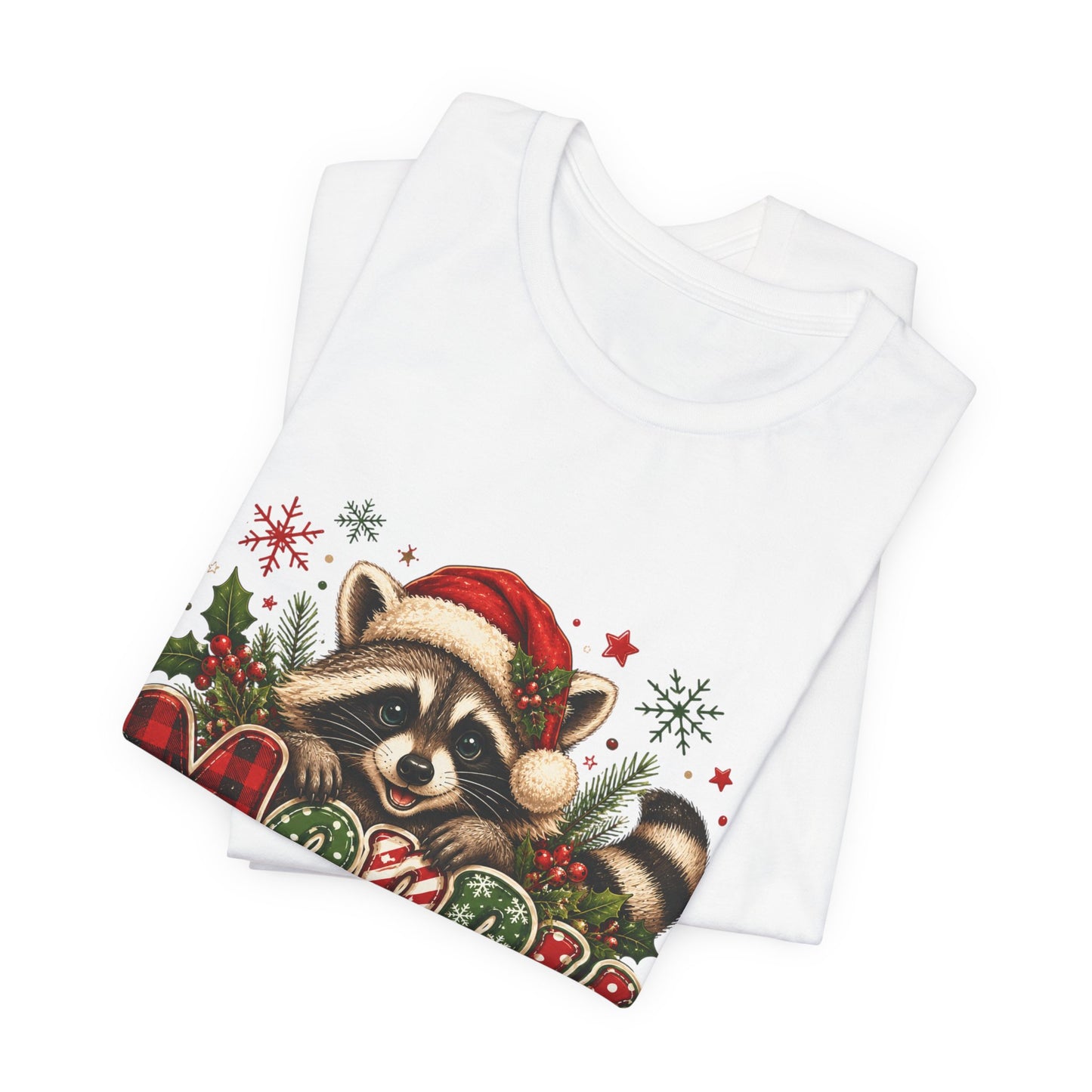 Merry Raccoon Christmas Tee