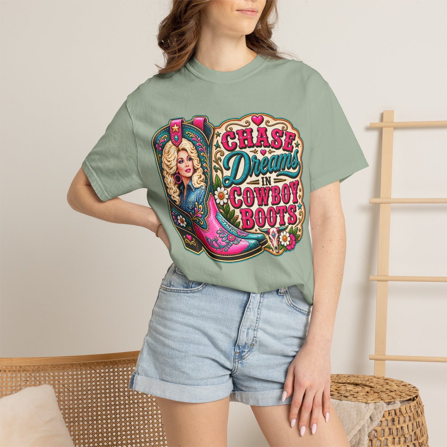 Chase Dreams in Cowboy Boots T-Shirt