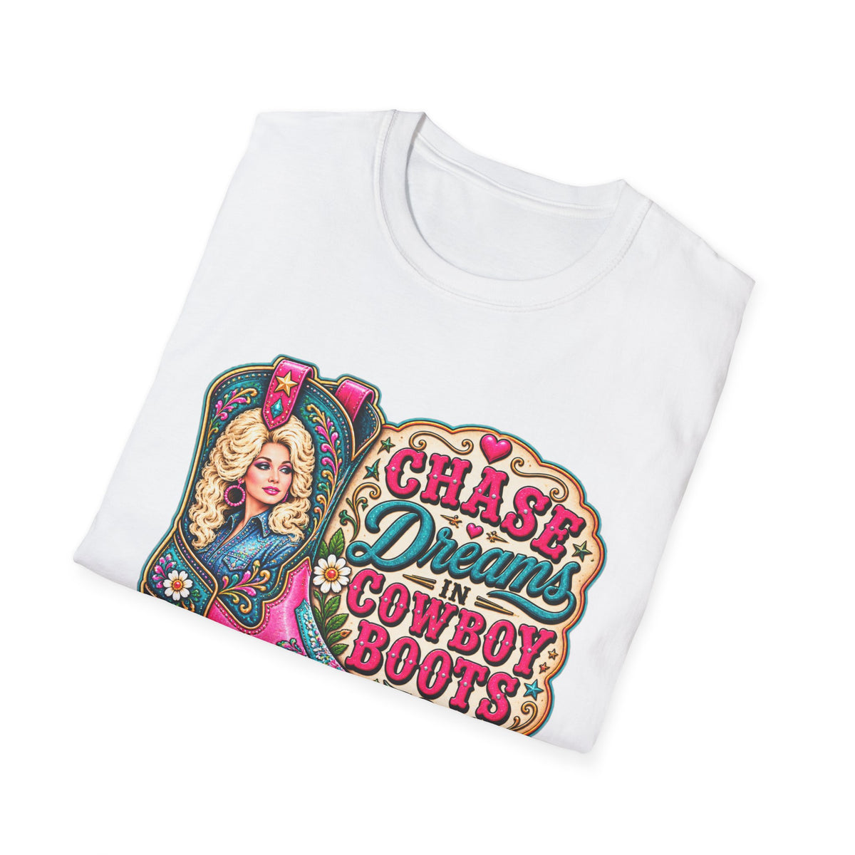 Chase Dreams Cowboy Boots Graphic T-Shirt