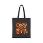 Cozy Raccoon Fall Tote Bag | Autumn Leaves, Pumpkins, Harvest Design