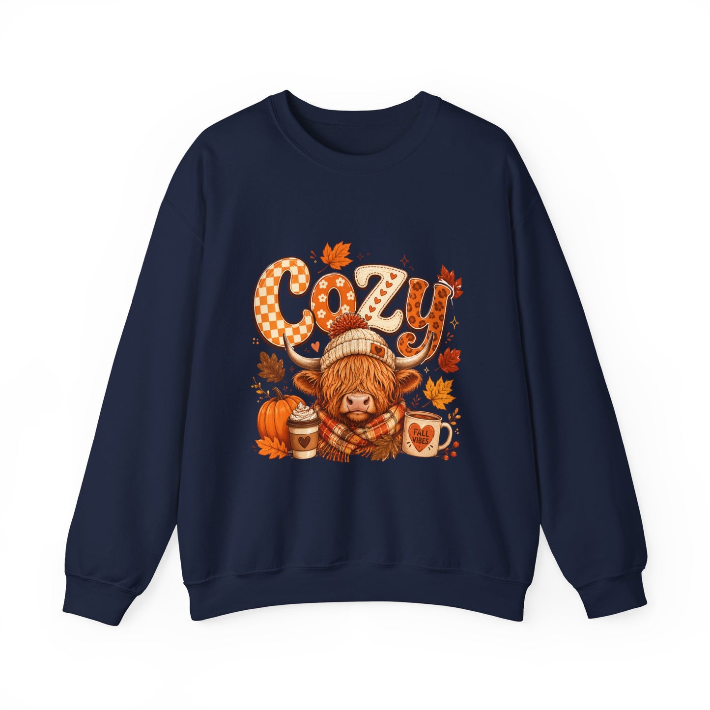 Cozy Autumn Bear sweatshirt | Fall Pumpkin Leaves Mug