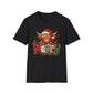 Merry Highland Cow Christmas Graphic T-Shirt
