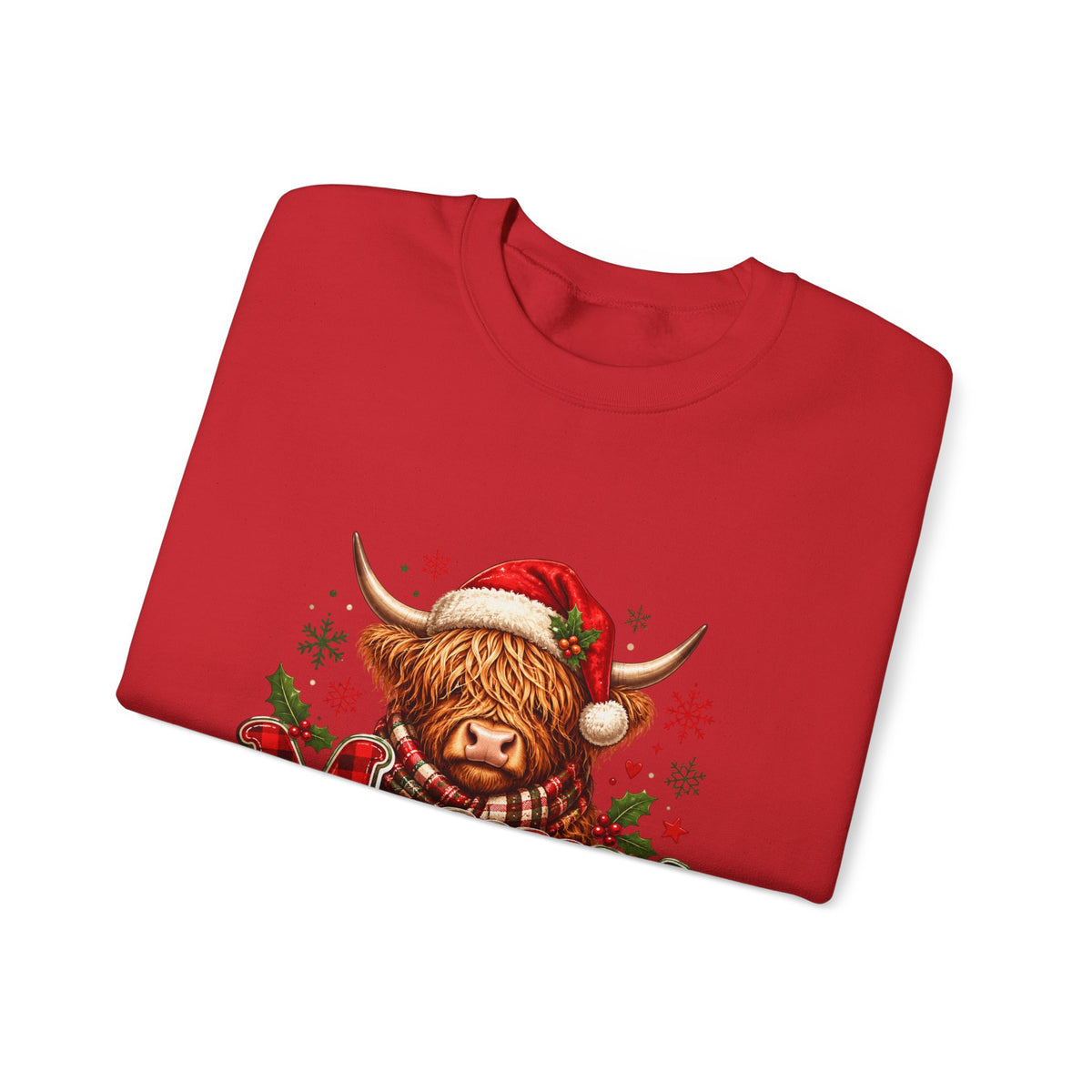 Crewneck- Christmas Highland Cow 'Merry'