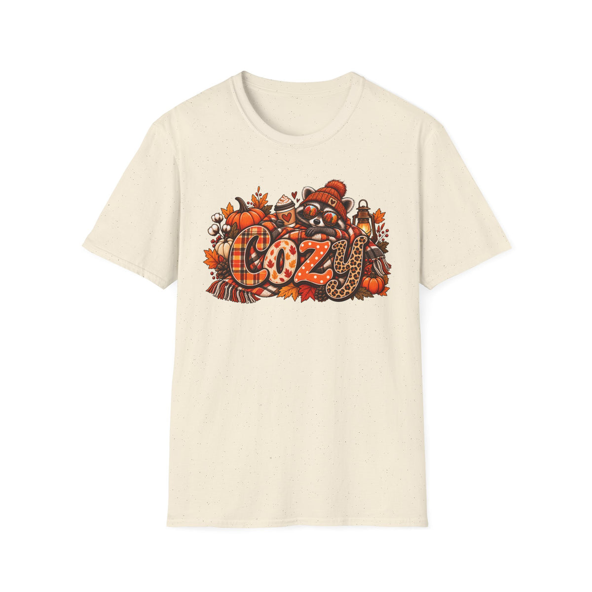 Cozy Raccoon Graphic T-Shirt