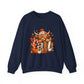 Autumn Highland Cow Pumpkin Crewneck Sweatshirt | Fall Woodland Cozy