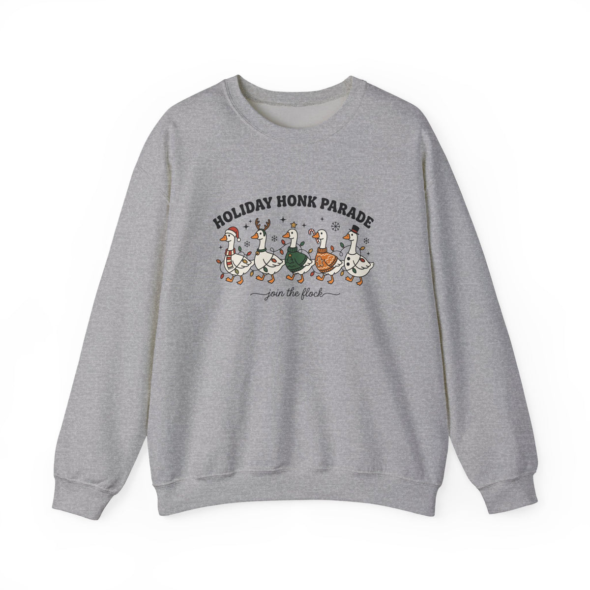 Holiday Goose Parade Sweatshirt, Festive Goose Crewneck