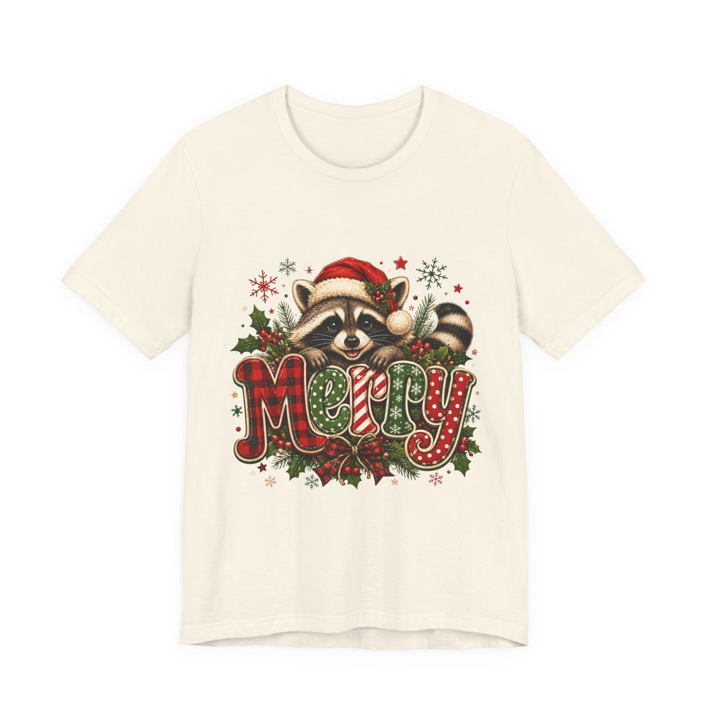 Merry Raccoon Christmas Tee