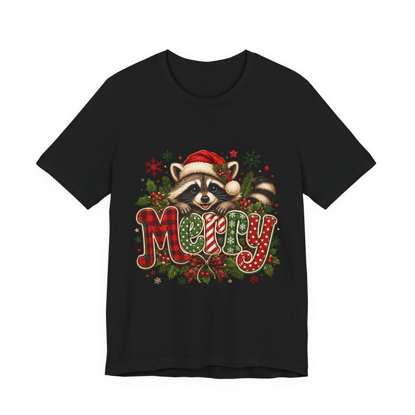 Merry Raccoon Christmas Tee