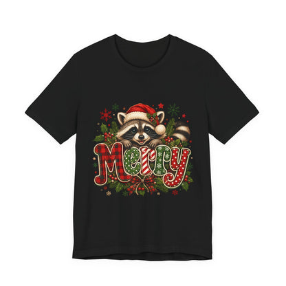 Merry Raccoon Christmas Tee