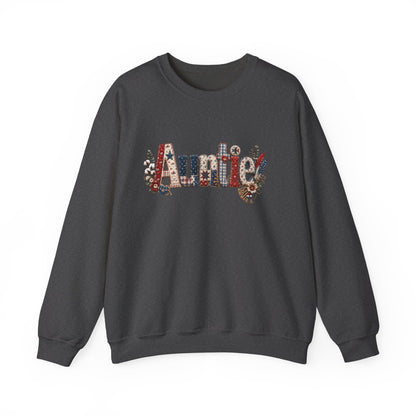 Auntie Floral Lettering Sweatshirt | Auntie Crewneck