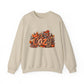 Cozy Autumn Harvest Sweatshirt | Fall Pumpkin Leaves Plaid Knit