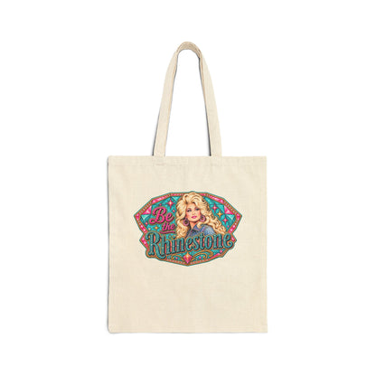 Be the Rhinestone Tote Bag | Cowgirl Portrait, Retro Western Graphic