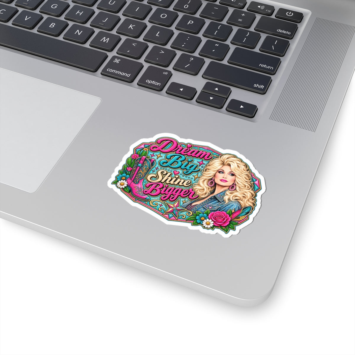 Dream Big Shine Bigger Sticker | Kiss-Cut Vinyl Dolly Icon