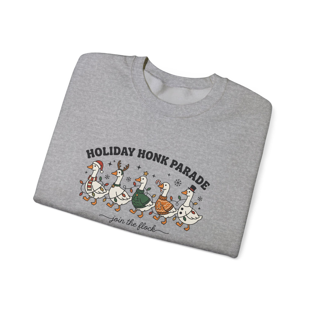 Holiday Goose Parade Sweatshirt, Festive Goose Crewneck