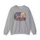 Dream Big Shine Brighter crewneck sweatshirt | Retro Dolly Portrait, Floral Typography