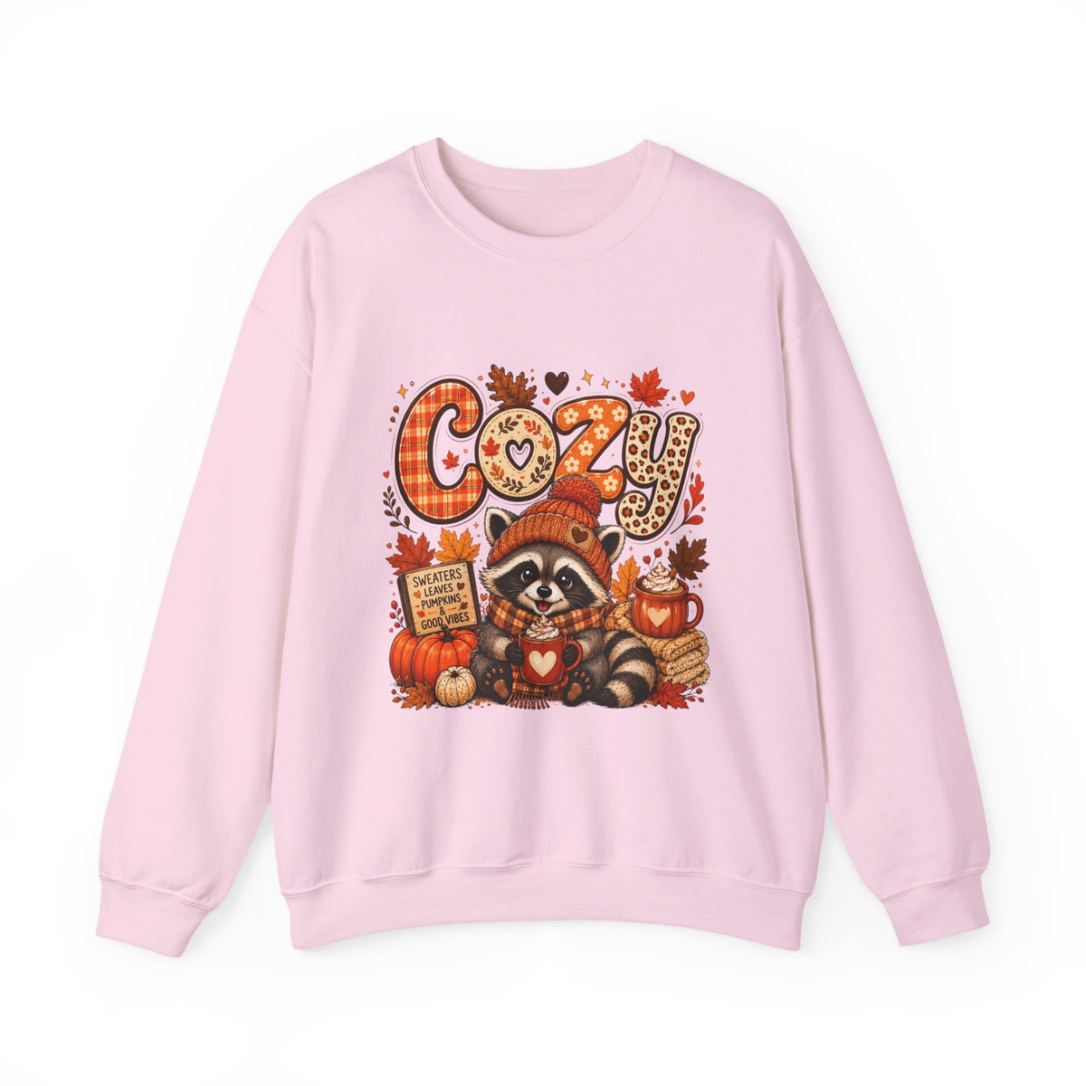 Crewneck- Cozy Raccoon Fall