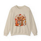 Autumn Highland Cow Pumpkin Crewneck Sweatshirt | Fall Woodland Cozy
