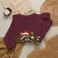 Crewneck-Christmas Raccoon "Merry"